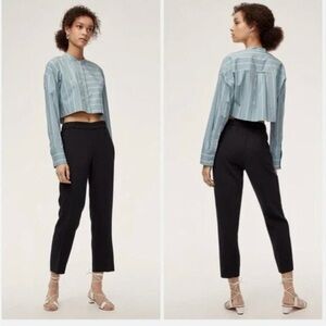 Wilfred Darontal Crepe Black Pants Pull On Trousers Size 4